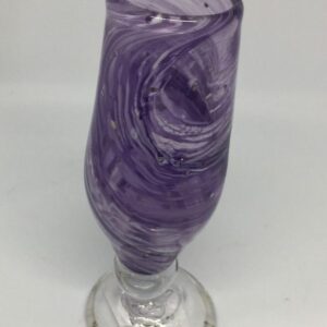 Champagne Glass Purple Swirl