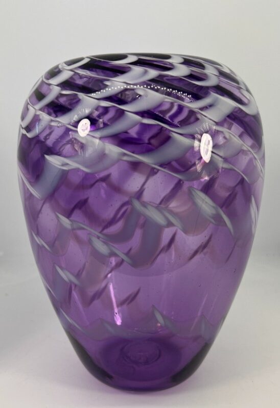 Purple glassblown Vase