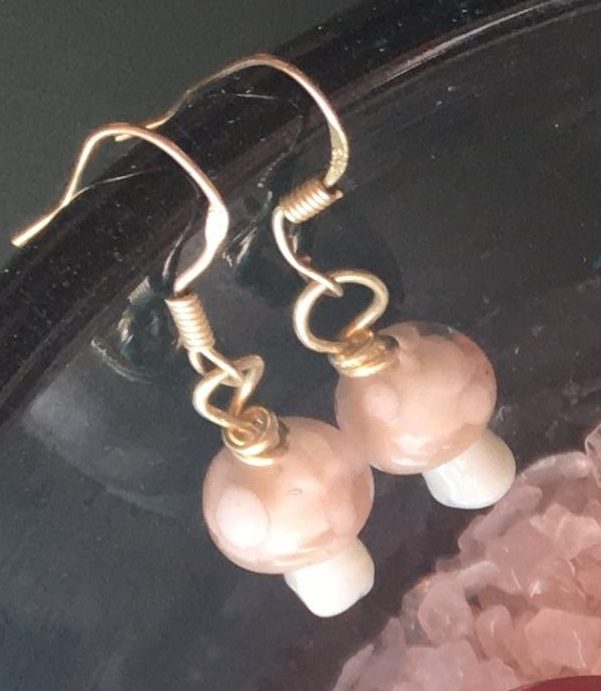 Pink Shroom Earrings