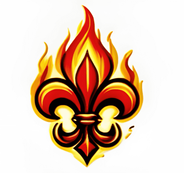 Flaming Fleur De Lis