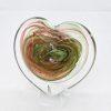 Medium Red and Green Glass Heart