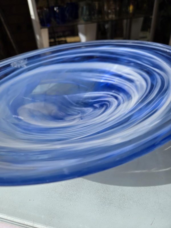 Blue White Swirl Platter - Image 2