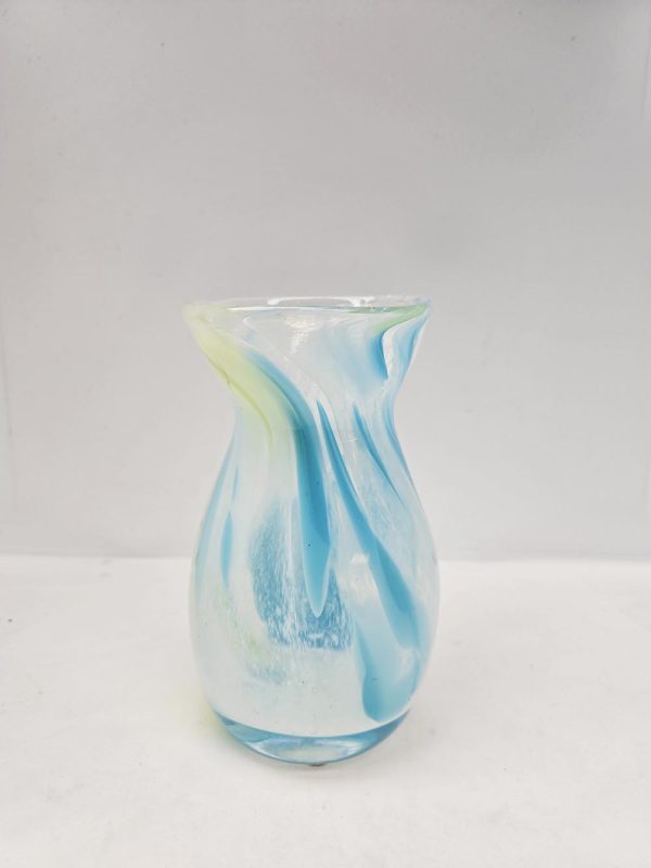 Small Pastel Blue Green Vase - Image 3
