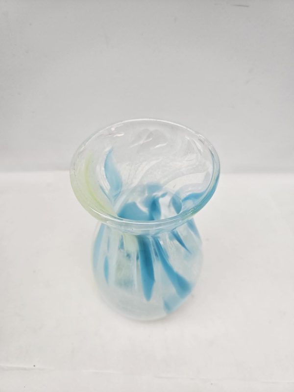 Small Pastel Blue Green Vase - Image 2
