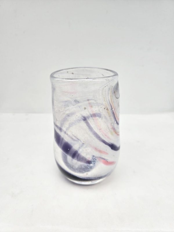 Small clear purple tumbler