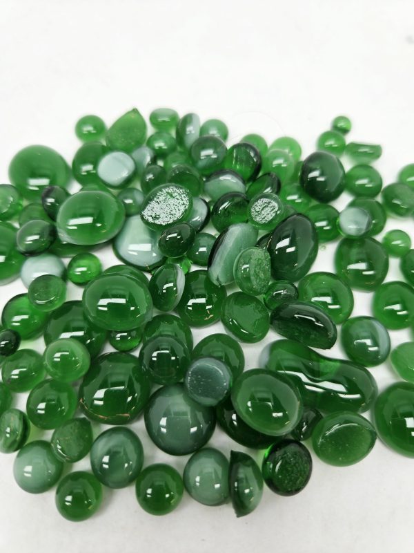 Green Jade Fusing Glass Dots - 96 COE, 50 grams