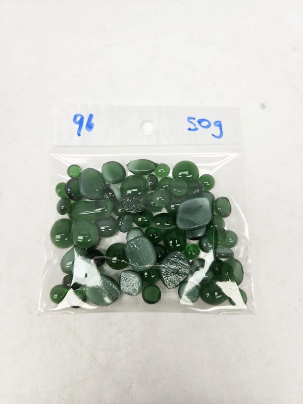 Green Jade Fusing Glass Dots - 96 COE, 50 grams - Image 2