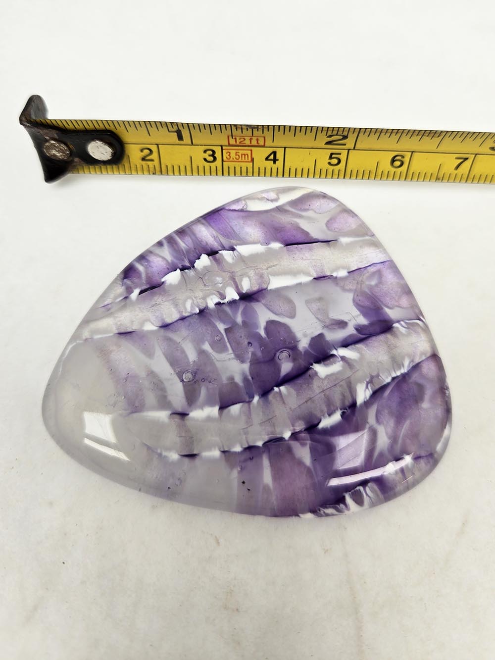 COE 96 Compatible glass fusing Cabochon. Amethyst. 34 grams (1.19oz) - Image 3