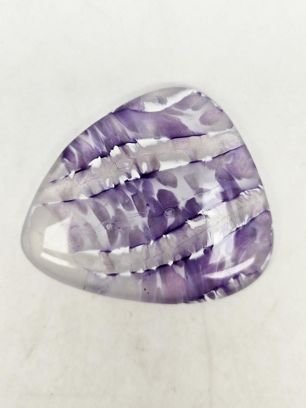 COE 96 Compatible glass fusing Cabochon. Amethyst. 34 grams (1.19oz)