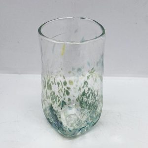 Metallic Aqua Drinking Glass