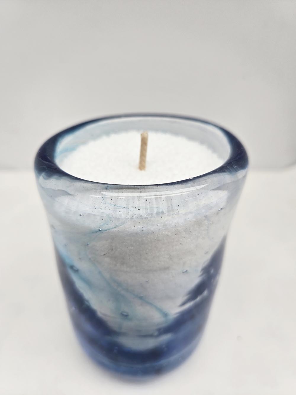Blue Glass Candle - Image 2