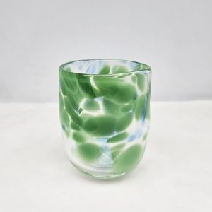 Green Spotty Drinking Glass
