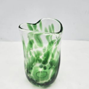 Gilded Green Heart Shaped Drinking Glass 2