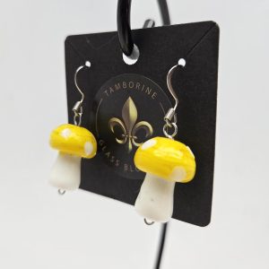Earrings - Mushrooms - Yellow