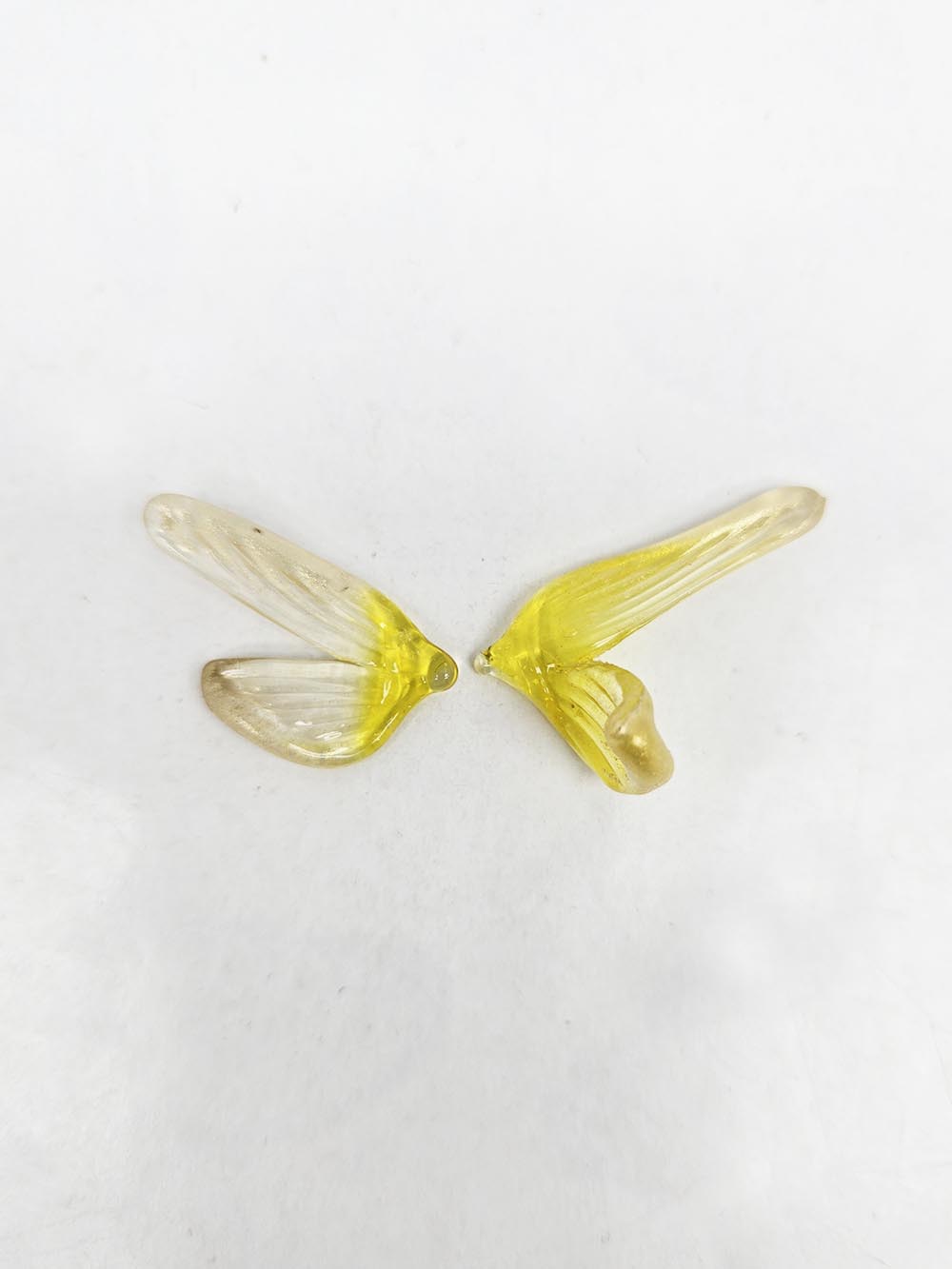 Handmade Glass Fairy Wings – Transparent Yellow