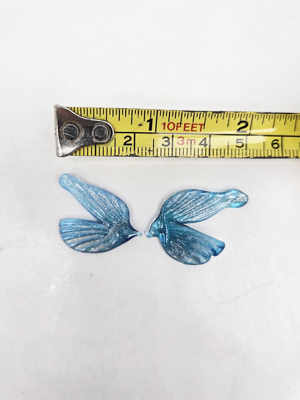 Handmade Glass Fairy Wings - Aqua - Trio - Image 2