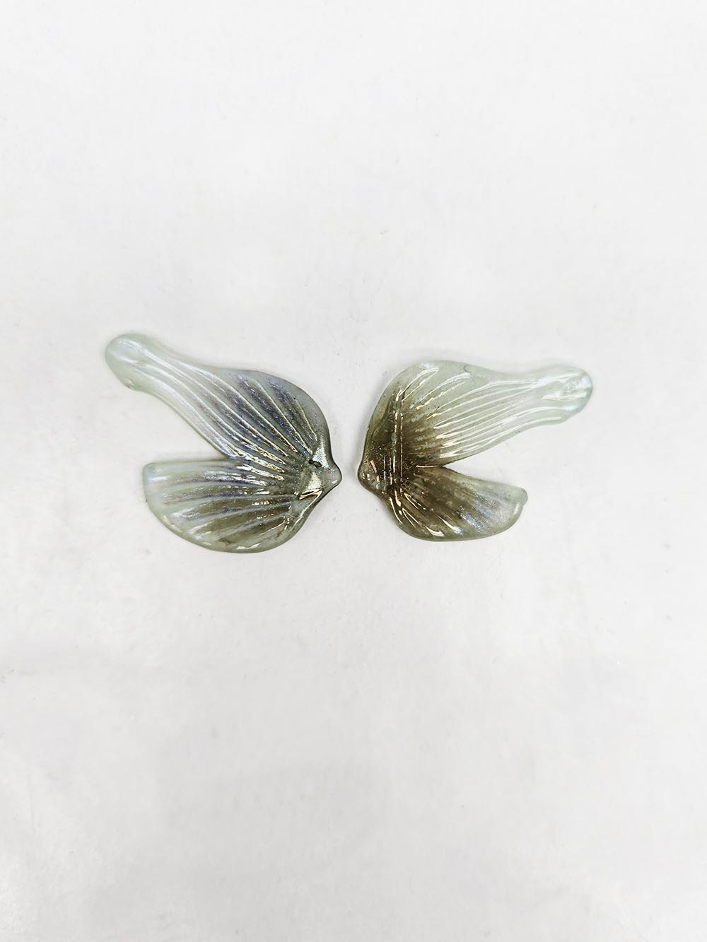 Handmade Glass Fairy Wings - Pale Chartreuse