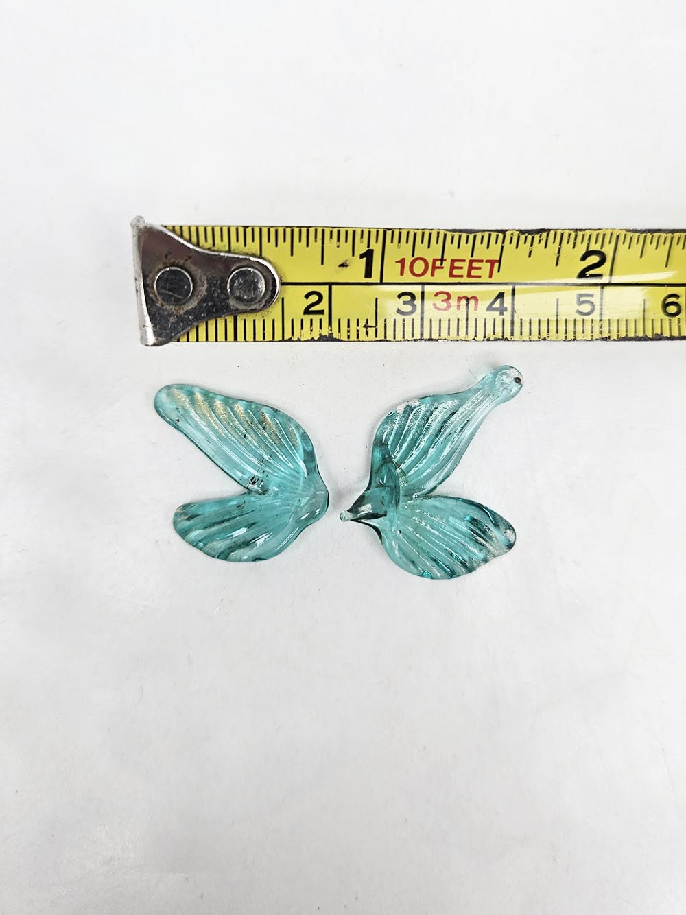 Handmade Glass Fairy Wings - Teal - Image 3